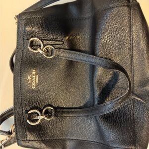 Coach Black Pebbled Leather Shoulder Bag / Tote
